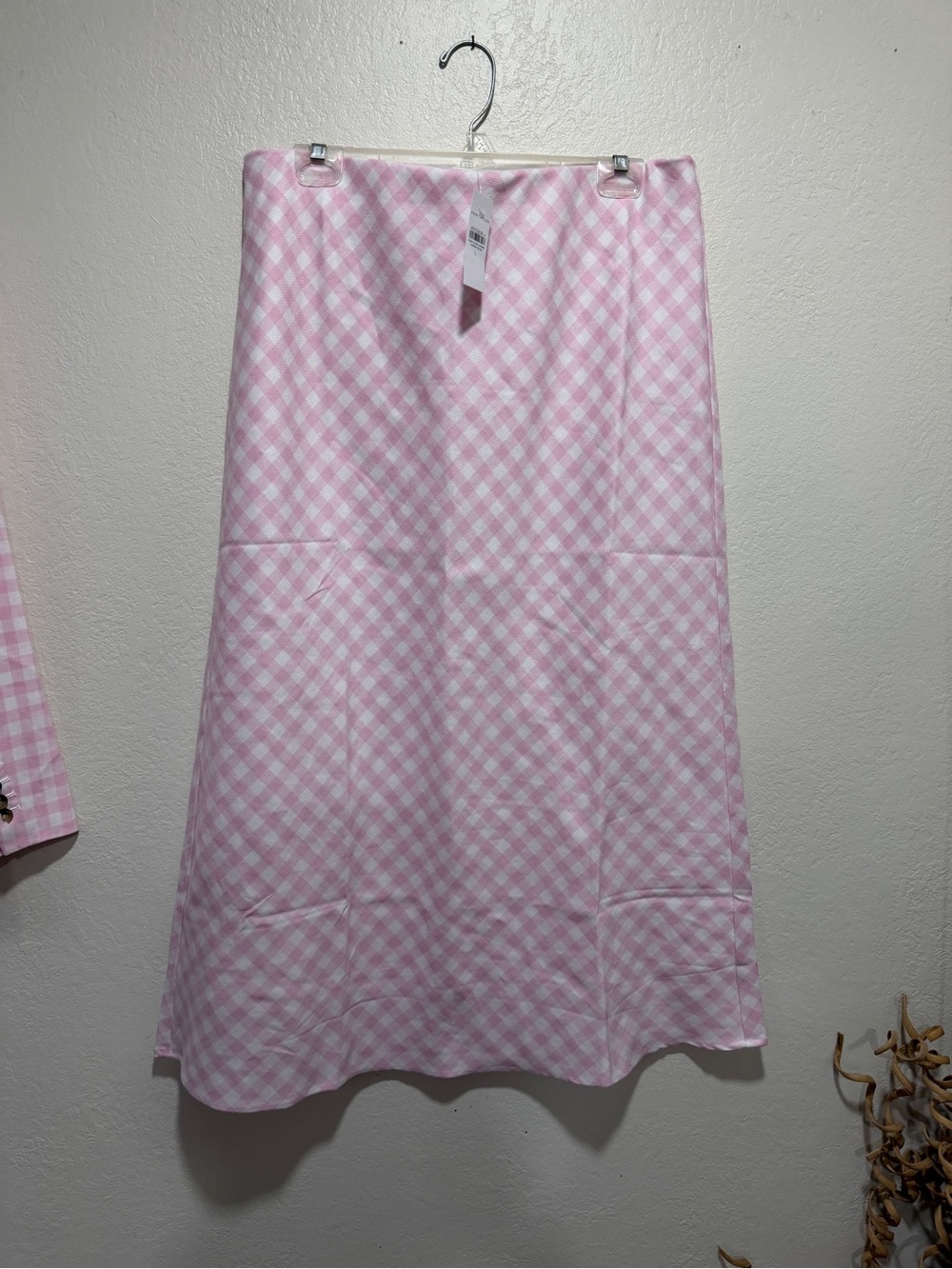 Ann Taylor Pink Gingham Maxi Skirt